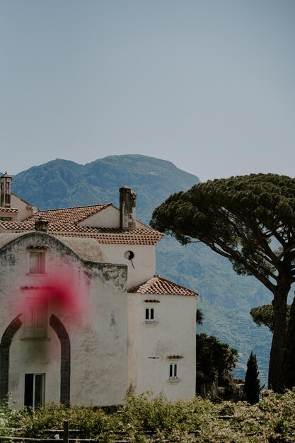 写真 明るい空に照らされた建物