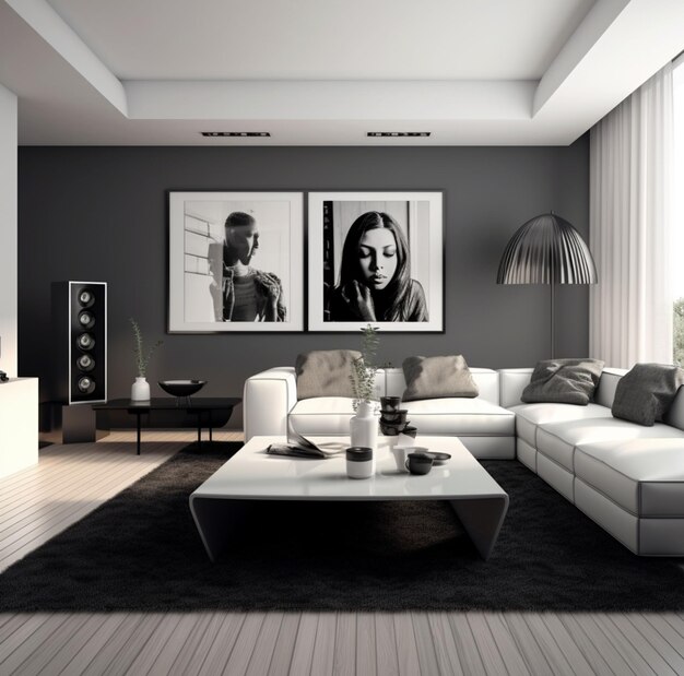 Premium AI Image | Builtin living room