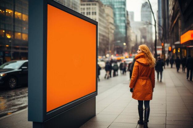 Foto buiten reclame gebouw billboard mockup in de stad