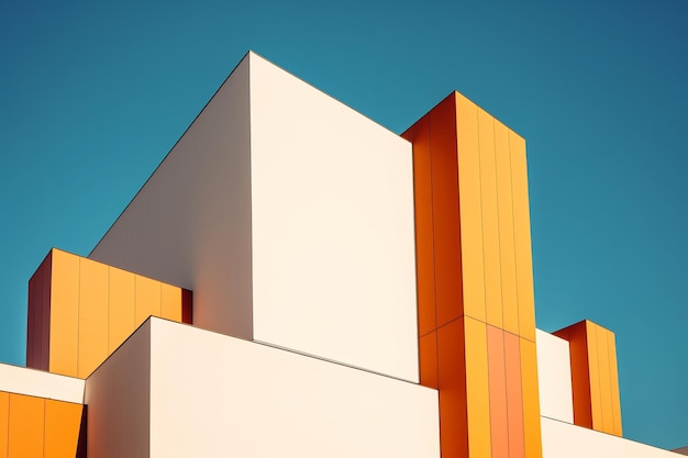 Buitenaardse minimalistische architectuurontwerpfoto