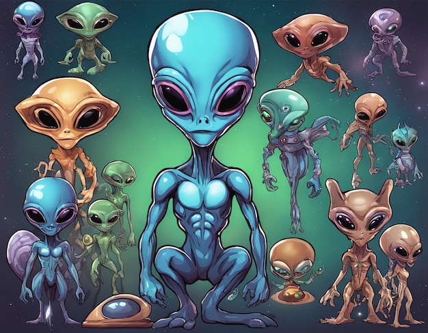 Buitenaardse onbekende wezens UFO buitenaardse beschaving humanoïde levensvorm universum