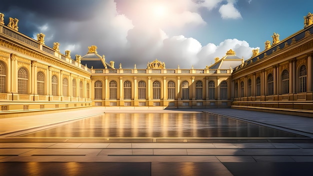 Foto buitenbeeld van het paleis van versailles