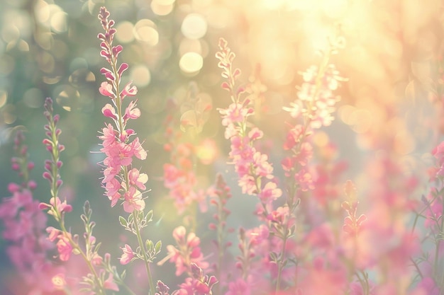 Buitenbloemen achtergrond met tekstruimte