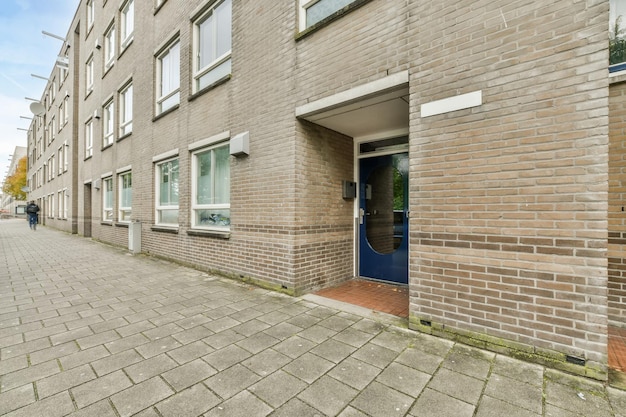 Buitenkant van een bakstenen gebouw