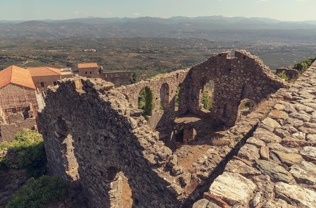 Buitenmuseum Mystras De middeleeuwse stad in Griekenland bij de stad Sparta