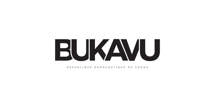 Photo bukavu in the congo emblem the design features a geometric style vector illustration with bold typography in a modern font the graphic slogan lettering