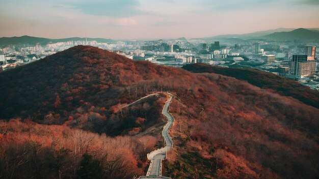 Photo bukhansan national park in seoul city