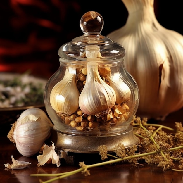 A bulb of pungent garlic