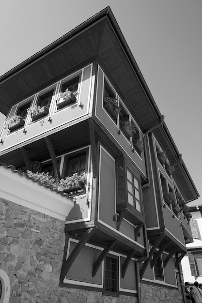 Bulgaria, Plovdiv;  esidential buildings in a central street of the old town