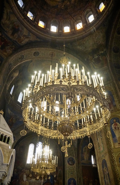 写真 ブルガリア,ソフィア; アレクサンダー・ネフスキー大聖堂の内部