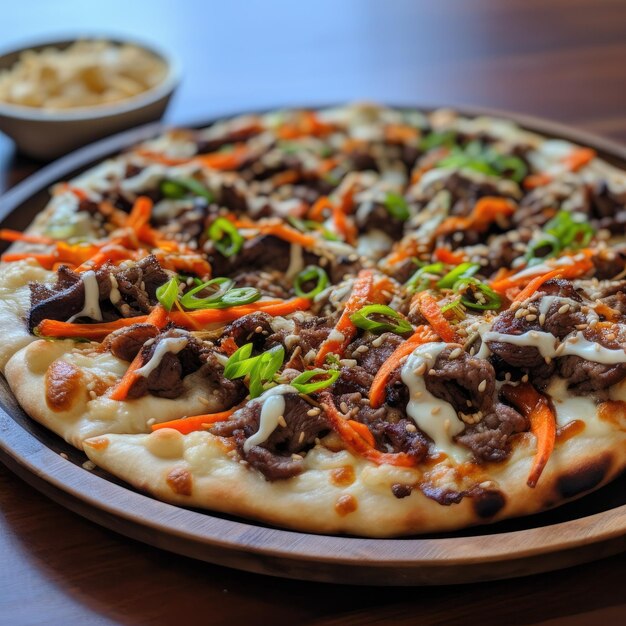 Bulgogi Pizza Delight Fusion Culinary Magic Savory Sensation Showcasing the Perfect Marriage o