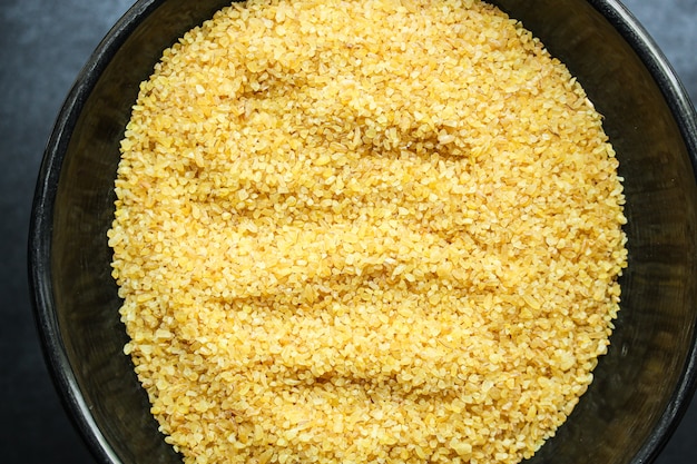 Foto bulgur tritato grano grezzo