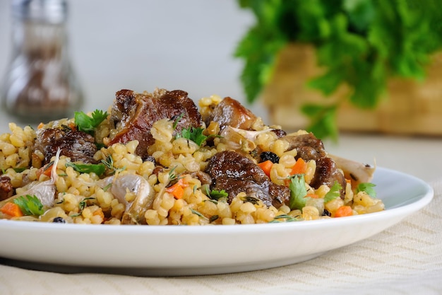 Bulgur with meat