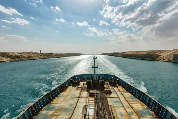 Bulk carrier transiting suez canal egypt