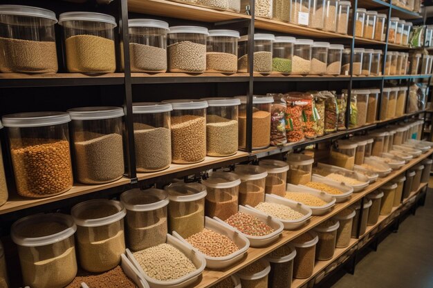 Photo bulk food stores and zerowaste grocery shopping