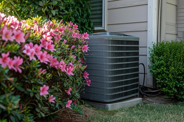 Bulky Air conditioner outdoor unit Generate Ai