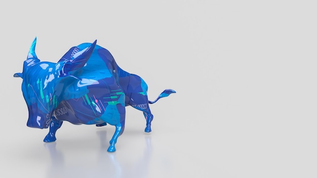 The Bull 3d figure for Business or positive sentiment often encourages buying