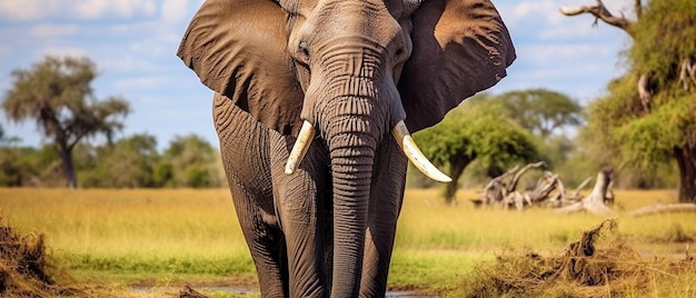 bull elephant loxodonta africana