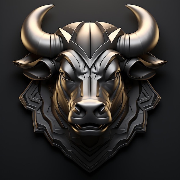 Bull Face Logo Ontwerpen Bull 3d Logo Bull Vector Artwork Bull Ai Logo Ontwerp