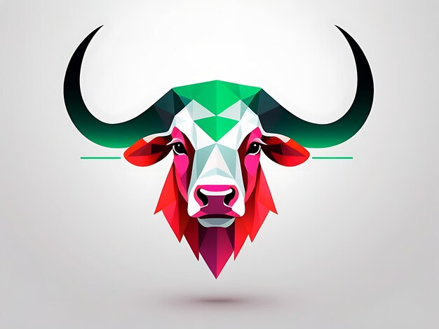 Bull head design for logo tshirt design