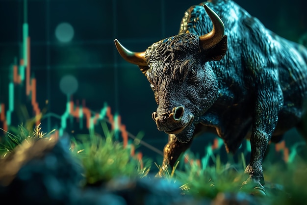 Bull Market Green Background