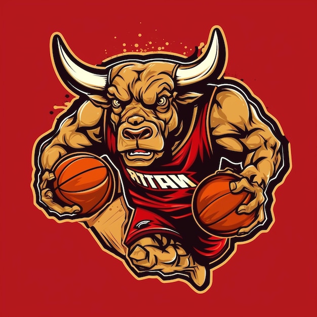 Photo bull mascot for sports team