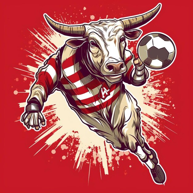 Photo bull mascot for sports team