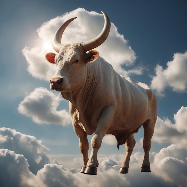 Bull with Horns in the Sky