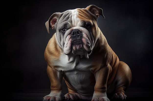 Bulldog dog breed AI Generated