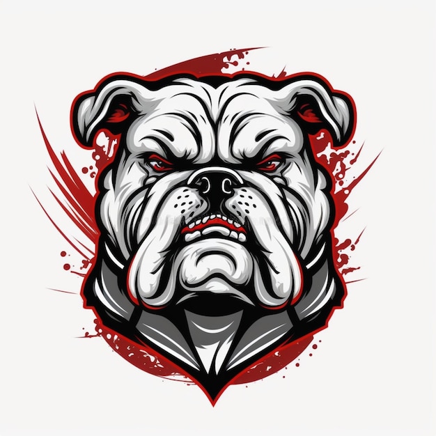 Photo bulldog logo vector illustration