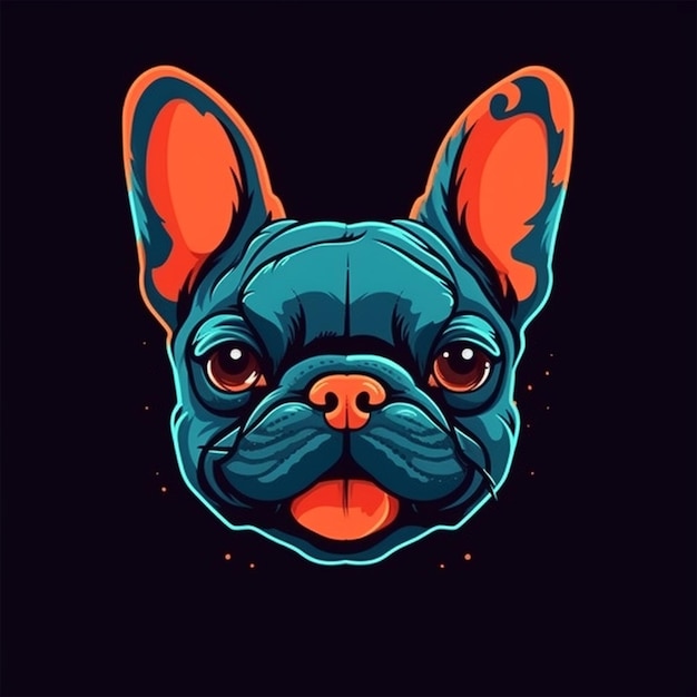 bulldog mascot smiling vector