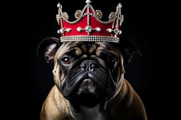 Bulldog with a Royal Look