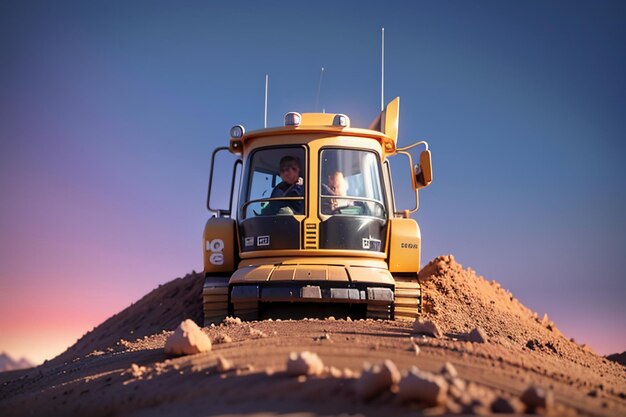 사진 불도저 (bulldozer) 과 중장비 (heavy machinery) 와 초고속 (super high horsepower) 로딩 도구 (loading tool) 생산 장비 (production equipment)