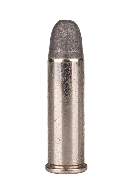 사진 흰색 배경 총 전쟁 머리에 고립 된 총알