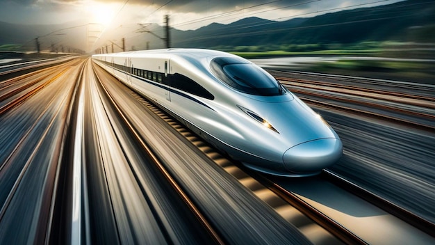 Bullet Train Image Sleek Technology in Motion