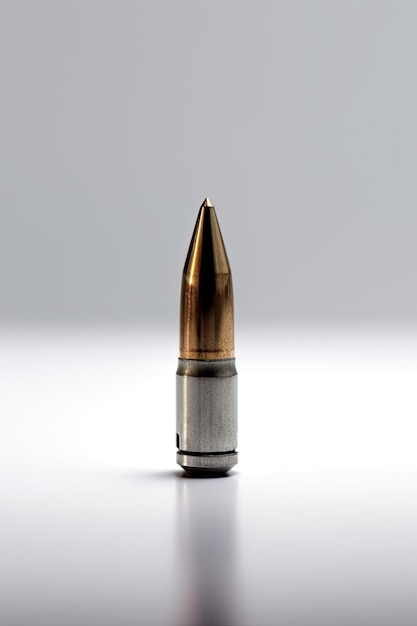A bullet with a silver cap on it