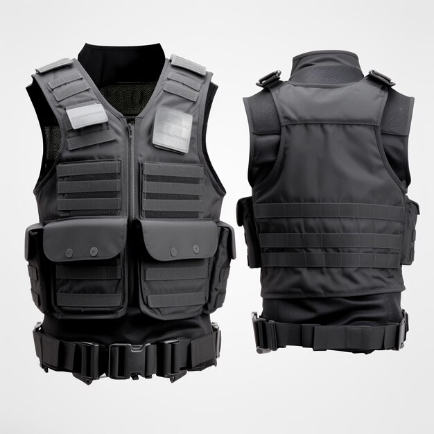 bulletproof vest isolated on white background AI Generative