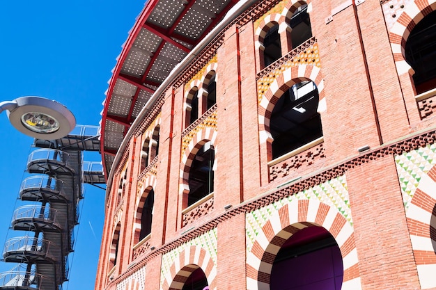 Photo bullring arena de barcelona on placa espanya