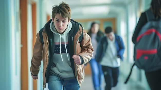 Foto il bullismo nel corridoio