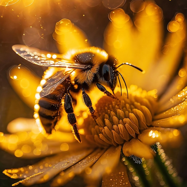 Bumblebee on a yellow flower