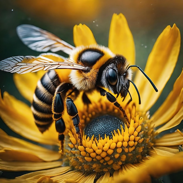 Bumblebee on a yellow flower