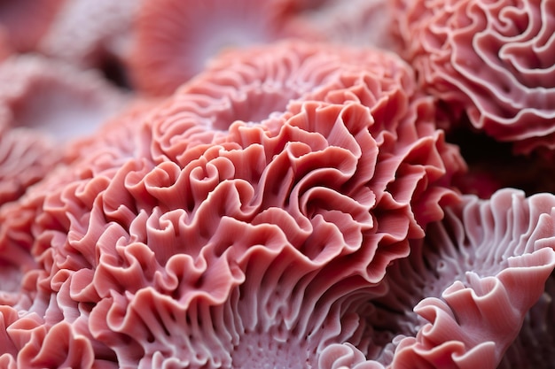 the bumpy porous texture of coral