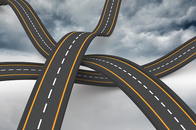 bumpy roads crossing backdrop