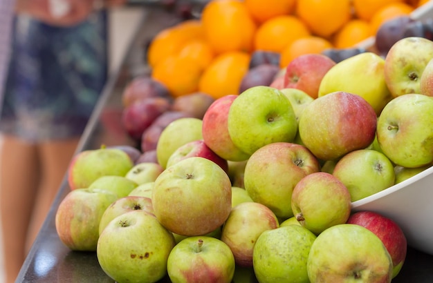 Bunch of apples on the counter