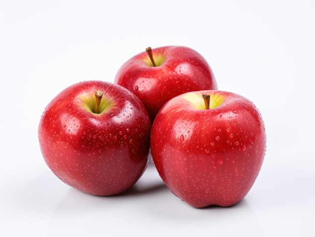 a bunch of apples on white background