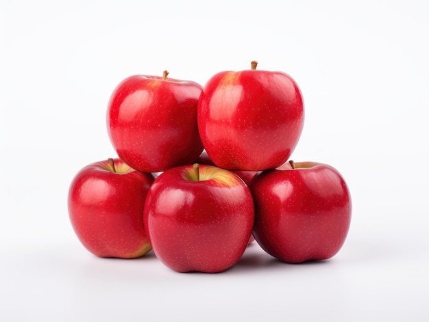 a bunch of apples on white background