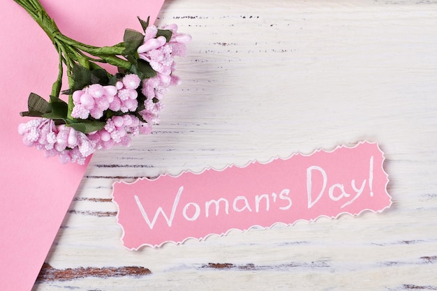 조화의 다발 여성의 날 축하