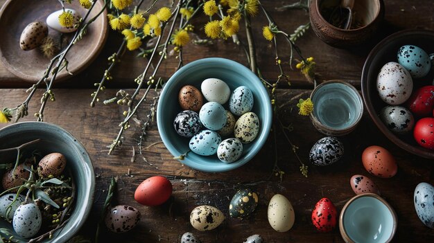 A bunch of artistically painted easter eggs