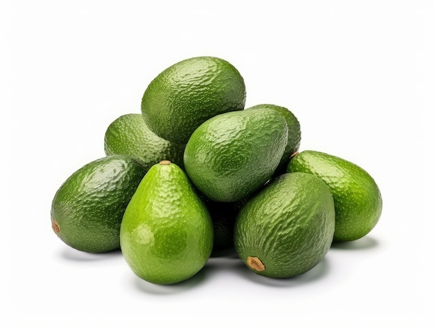 Bunch of avocado isolated on a white background