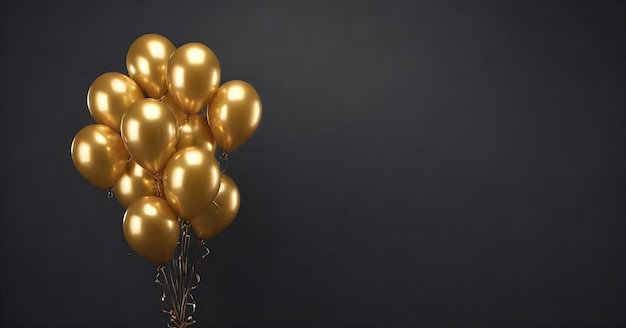 a bunch of balloons with a black background
